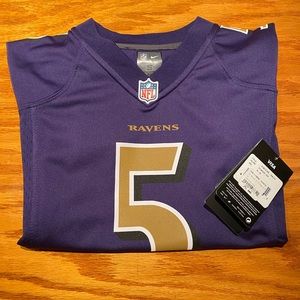 Youth S Baltimore Ravens Jersey #5 Flacco NWT